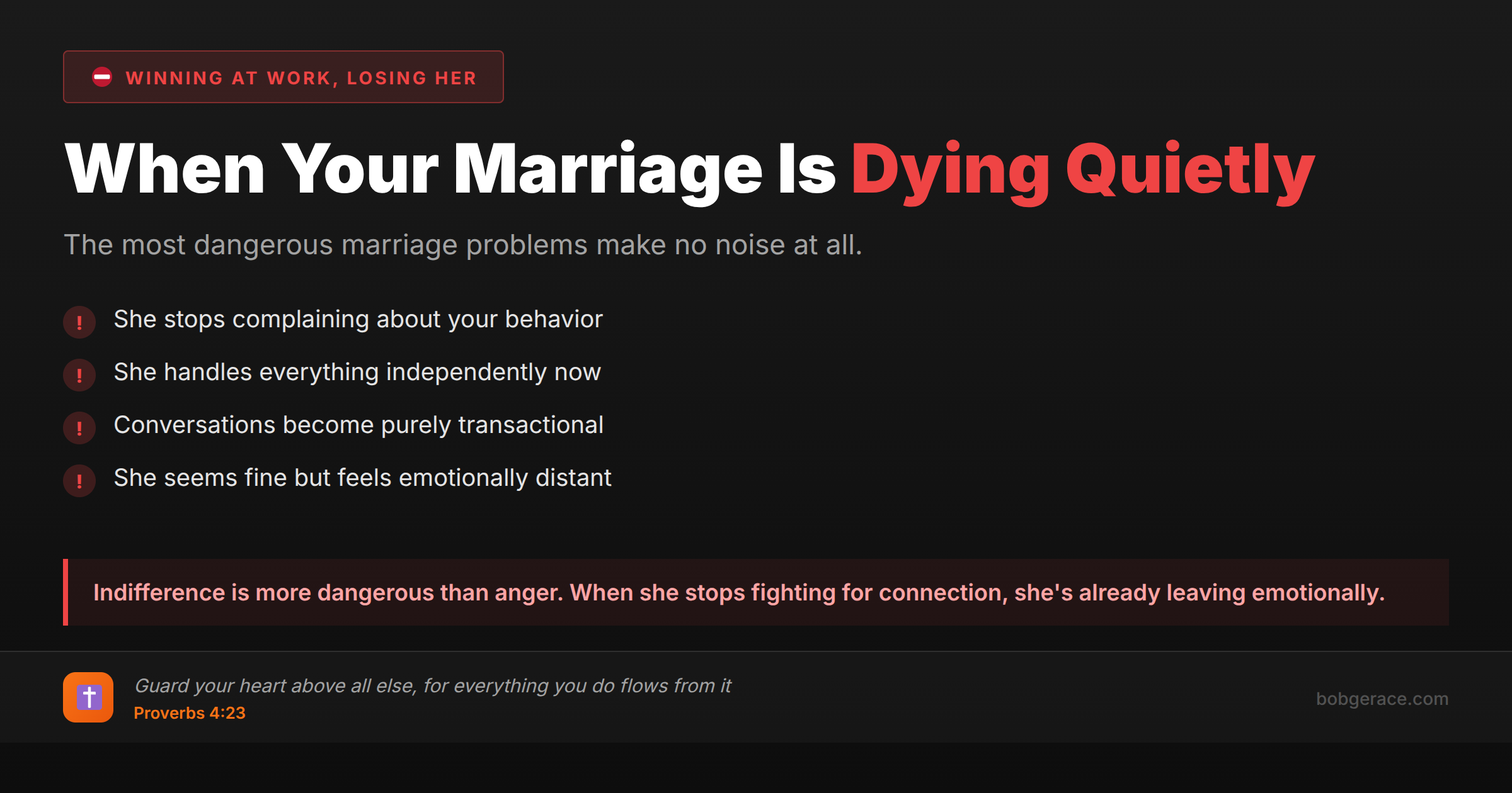 Warning signs your marriage is falling apart - when wives stop complaining and become emotionally distant